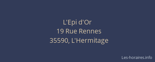 L'Epi d'Or