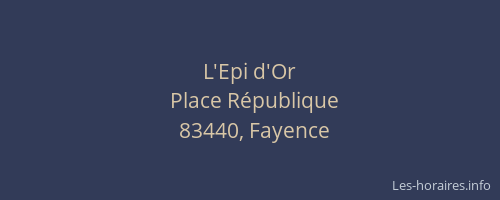 L'Epi d'Or