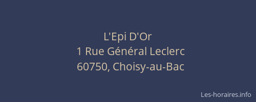 L'Epi D'Or