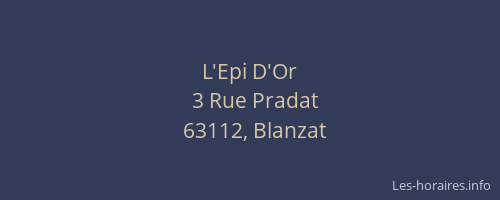 L'Epi D'Or