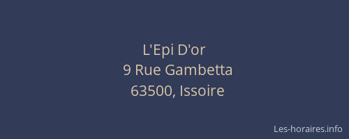 L'Epi D'or