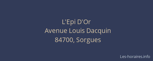 L'Epi D'Or