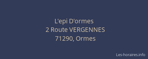 L'epi D'ormes