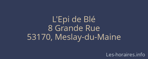 L'Epi de Blé