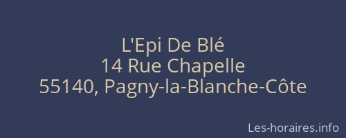L'Epi De Blé