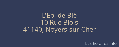 L'Epi de Blé