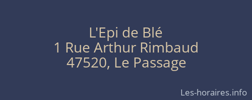 L'Epi de Blé