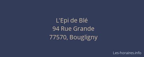L'Epi de Blé