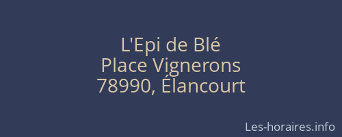 L'Epi de Blé