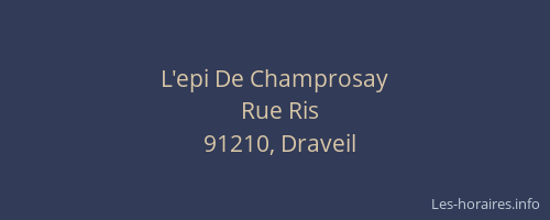 L'epi De Champrosay