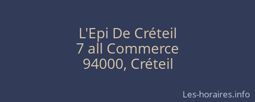L'Epi De Créteil