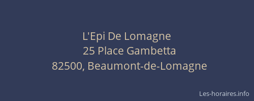 L'Epi De Lomagne