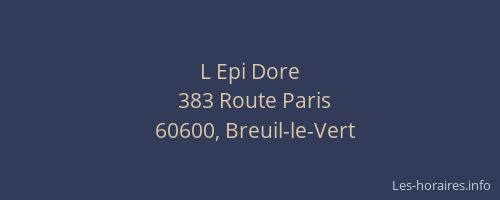 L Epi Dore