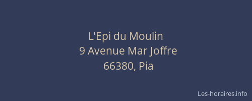 L'Epi du Moulin