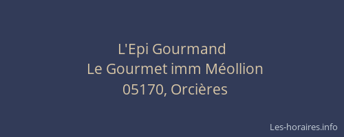 L'Epi Gourmand