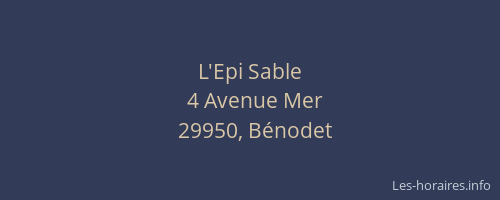 L'Epi Sable