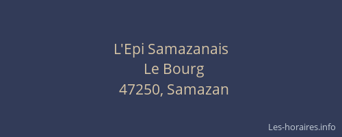 L'Epi Samazanais
