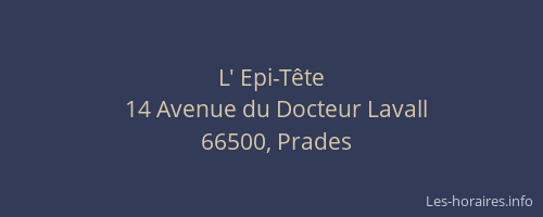 L' Epi-T&ecirc;te