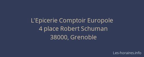 L'Epicerie Comptoir Europole