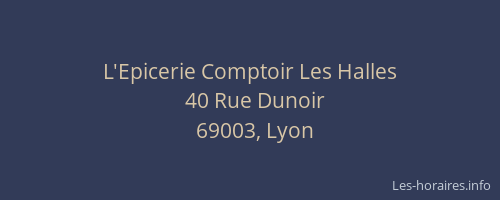 L'Epicerie Comptoir Les Halles