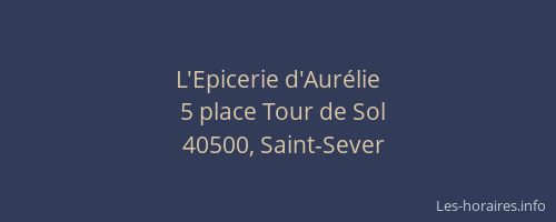 L'Epicerie d'Aur&eacute;lie
