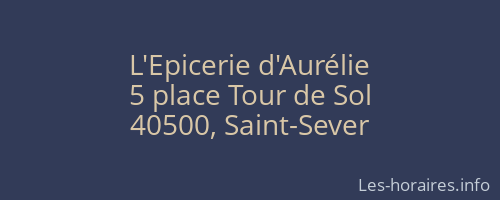 L'Epicerie d'Aurélie