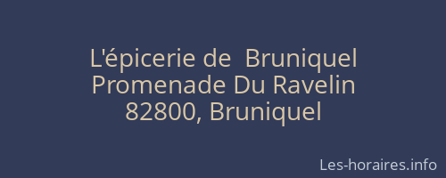 L'épicerie de  Bruniquel