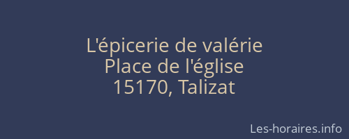 L'épicerie de valérie