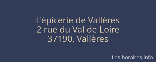L'épicerie de Vallères