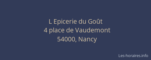 L Epicerie du Goût