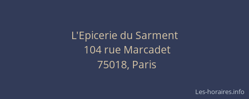 L'Epicerie du Sarment