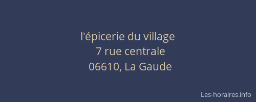 l'épicerie du village