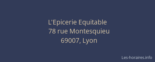 L'Epicerie Equitable