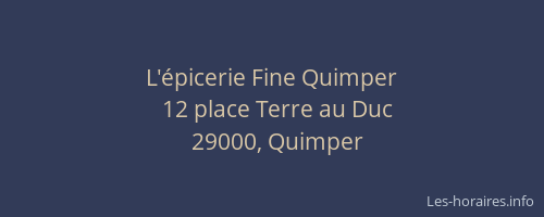 L'épicerie Fine Quimper