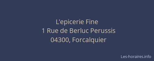 L'epicerie Fine