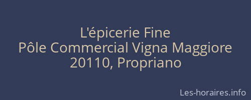 L'épicerie Fine