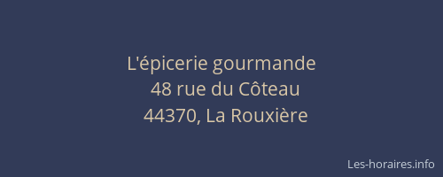 L'épicerie gourmande