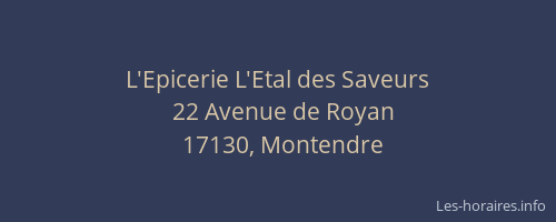 L'Epicerie L'Etal des Saveurs