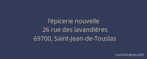 l'épicerie nouvelle