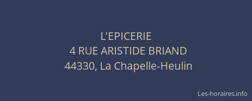 L'EPICERIE