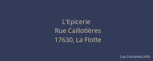 L'Epicerie
