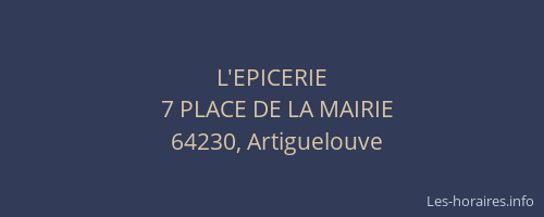L'EPICERIE