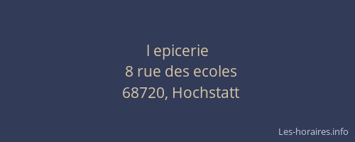 l epicerie