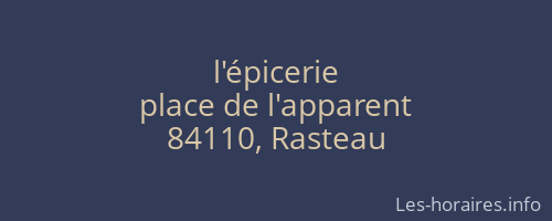 l'épicerie