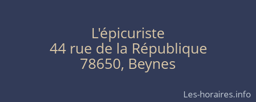 L'épicuriste