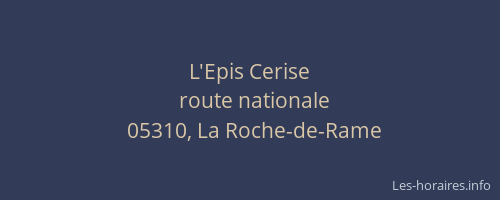 L'Epis Cerise