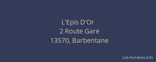 L'Epis D'Or