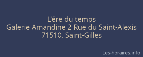 L'ére du temps