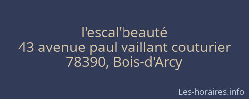 l'escal'beauté