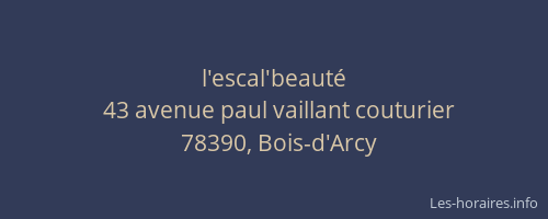 l'escal'beaut&eacute;